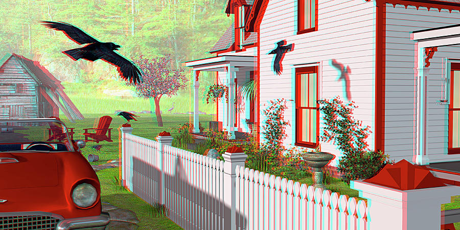 DownEast AM 3D Anaglyph Digital Art by Peter J Sucy