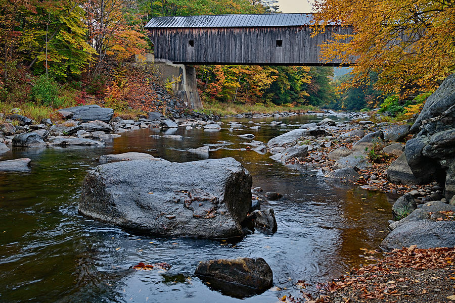 Downers Covered Bridge Photograph by Ben Prepelka