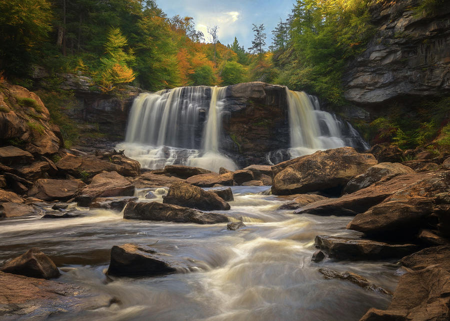 Downstream at Blackwater Falls Photograph by Jaki Miller