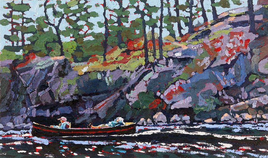 Spring Painting - Downstream from Talon Falls by Phil Chadwick