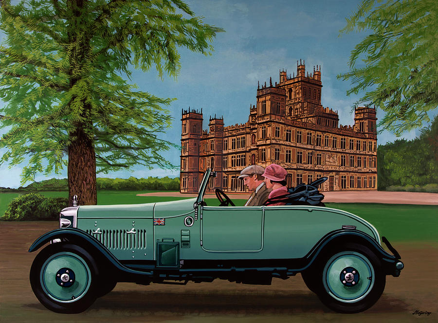 Castle Painting - Downton Abbey Painting 4 Highclere Castle by Paul Meijering