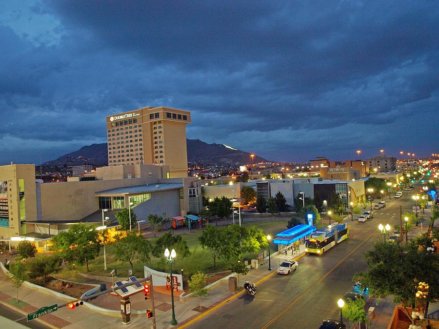 Downtown at Dusk-El Paso Photograph by Nina Eaton - Fine Art America