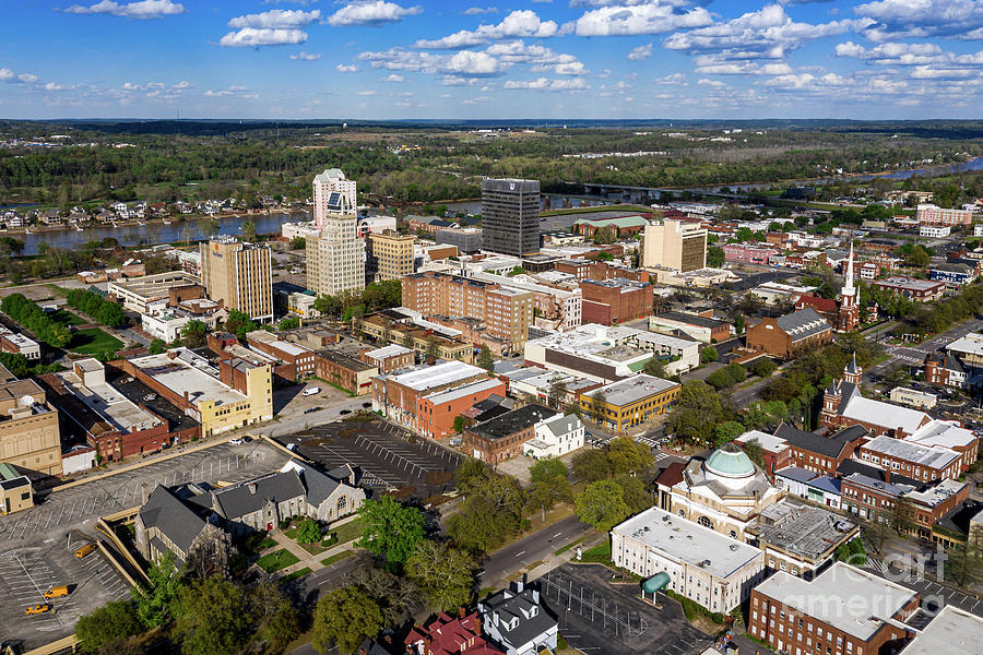 Downtown Augusta Aerial View Photograph by The Photourist - Fine Art ...