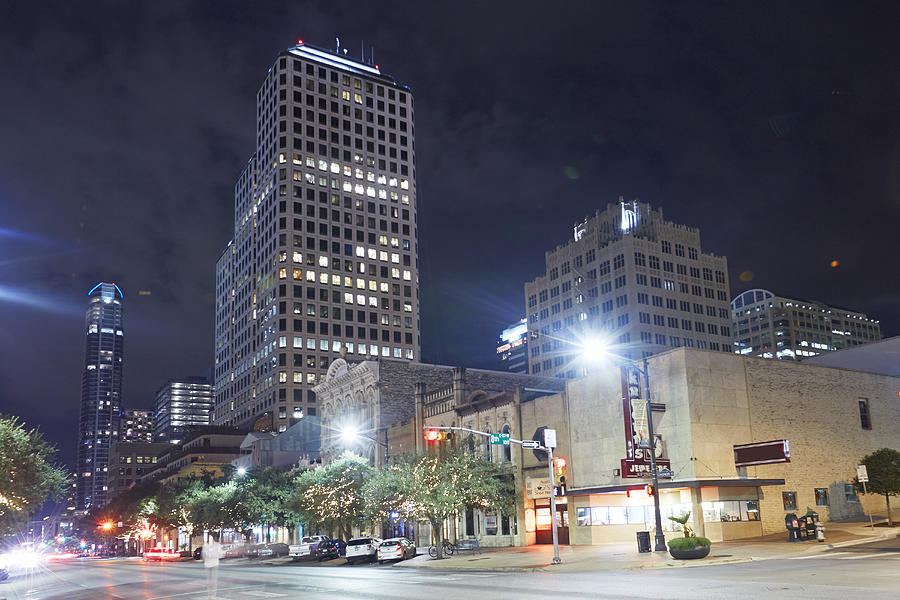 Downtown Austin illuminated at night Photograph by Allan Baxter