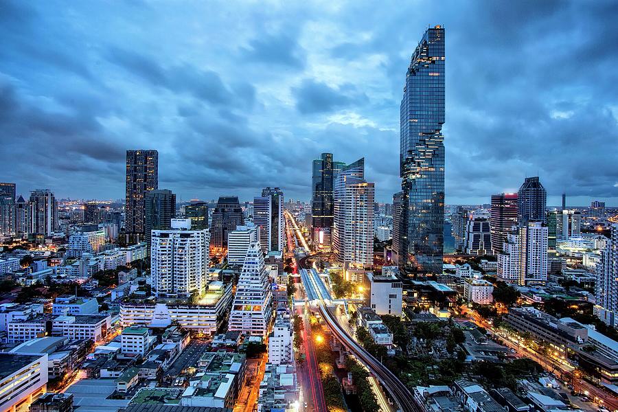 Downtown Bangkok Photograph By Simon Bond - Pixels