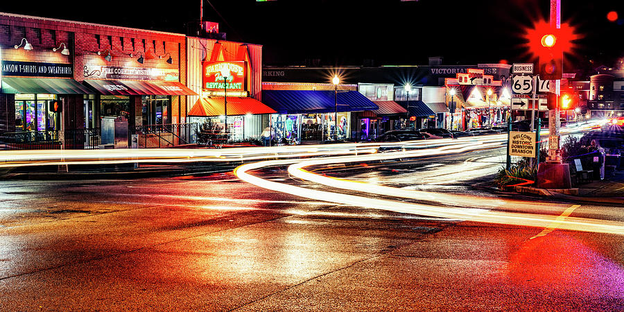 Downtown Branson Cityscape Panorama Photograph by Gregory Ballos - Fine ...