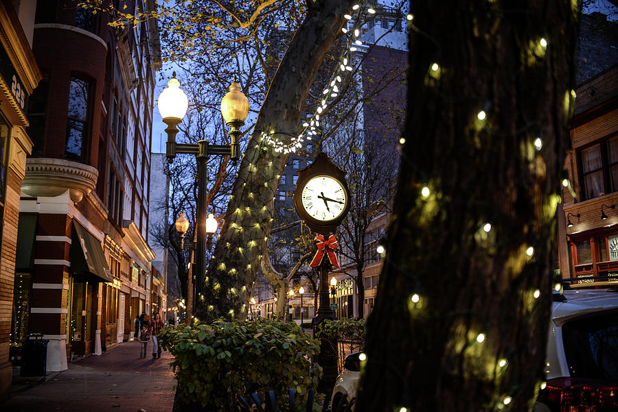 Downtown City Holiday Photograph by Lisa Lambert-Shank
