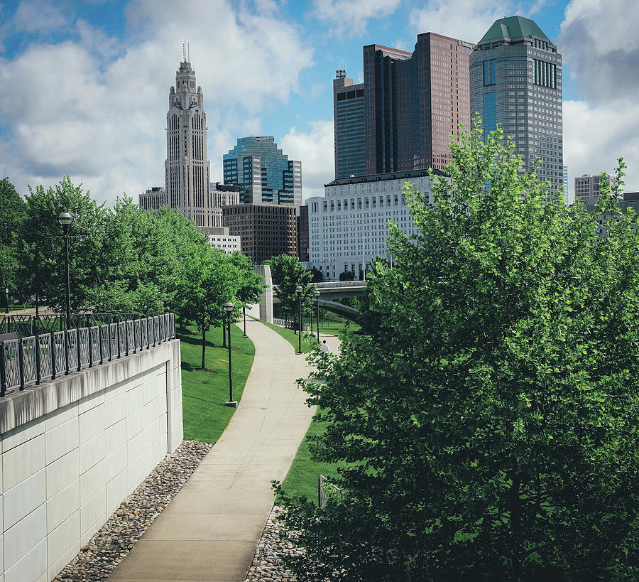 Downtown Columbus Ohio View Photograph by Dan Sproul