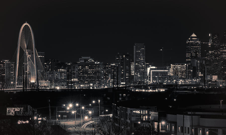 Downtown Dallas Panorama At Night by Dan Sproul Downtown Dallas Panorama At Night by Dan Sproul