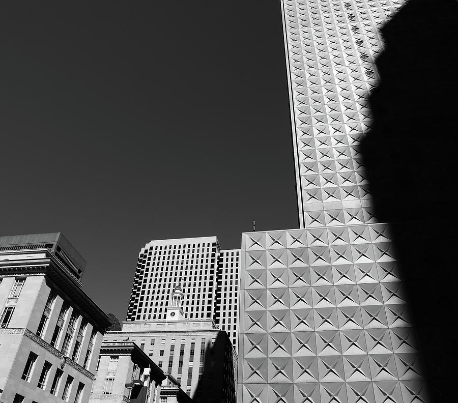 Downtown Dallas Shadows Black And White Photograph by Dan Sproul