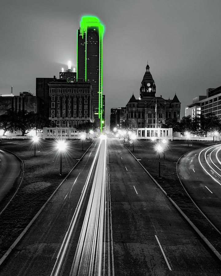 Downtown Dallas Texas Cityscape in Selective Coloring Photograph by Gregory Ballos