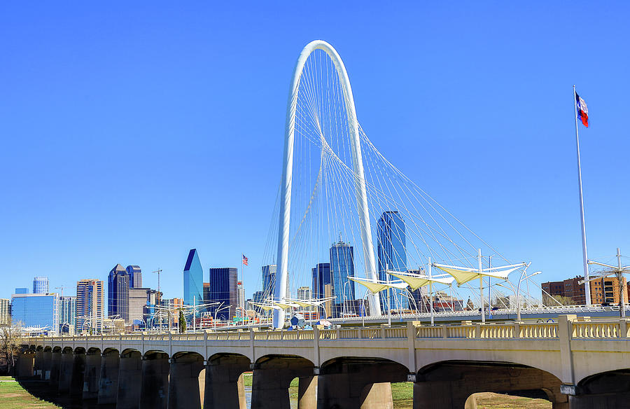 Downtown Dallas Texas Skyline Blue Sky Photograph by Dan Sproul