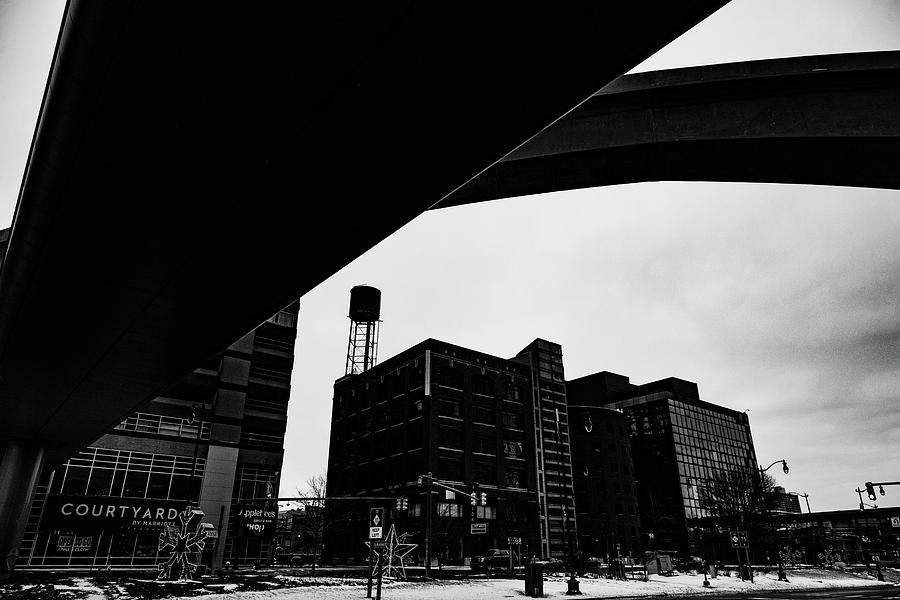 Downtown Detroit Michigan in Black and White Photograph by Eldon McGraw