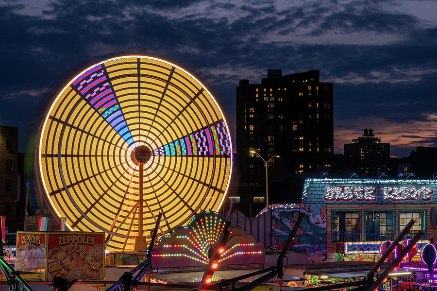 Downtown Ferris Wheel Photograph by Kevin Suttlehan