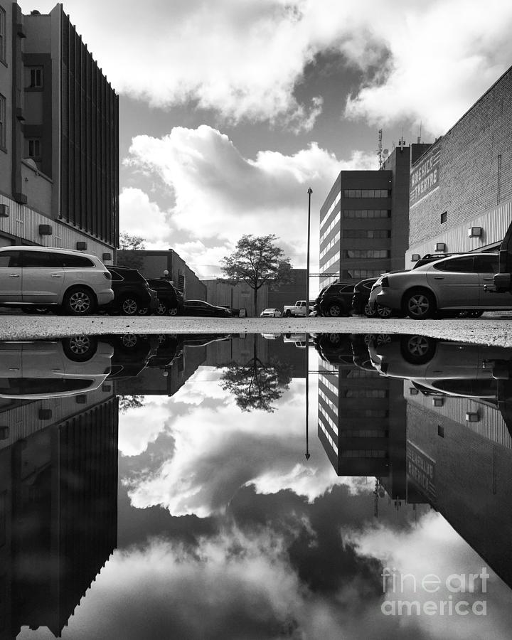 Black And White Photograph - Downtown Flip by Casey Hanson