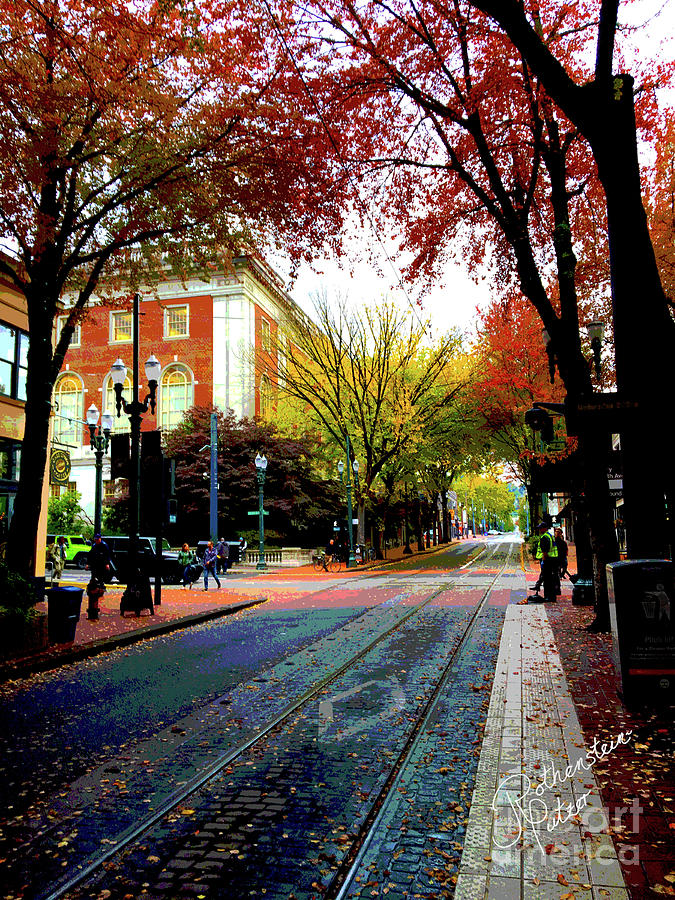 Downtown in the Fall Photograph by Judith Rothenstein-Putzer - Pixels