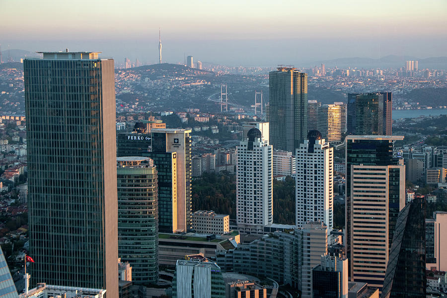 Downtown Istanbul Skyline after Sunset Photograph by Nate Hovee - Pixels