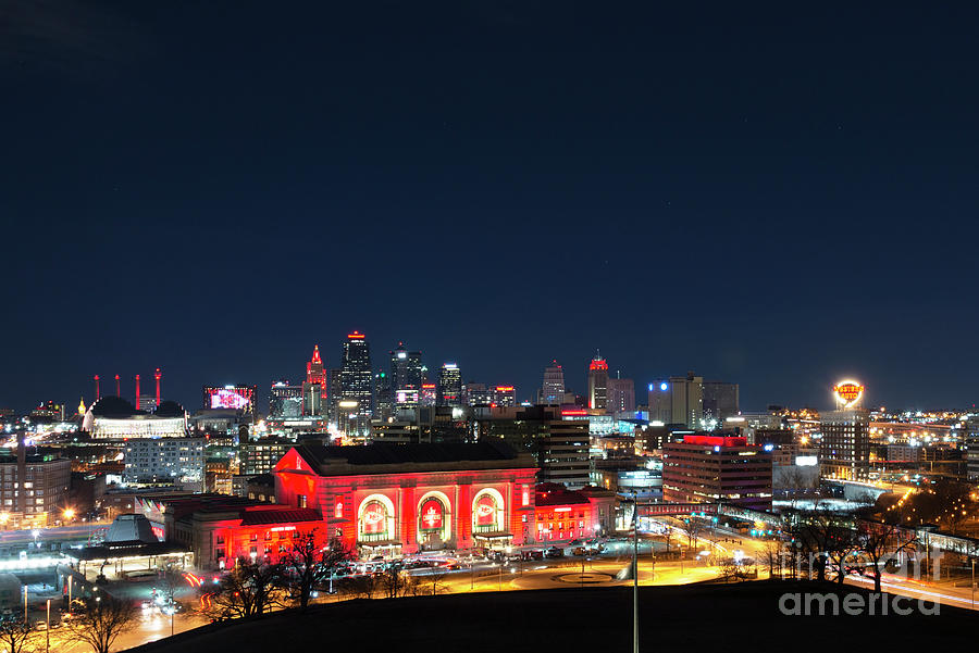 Downtown Kansas City Honors the Super Bowl Winning Chiefs Photograph by Jean Hutchison