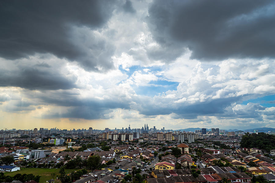 Downtown Kuala Lumpur during cloudy day Photograph by Shaifulzamri
