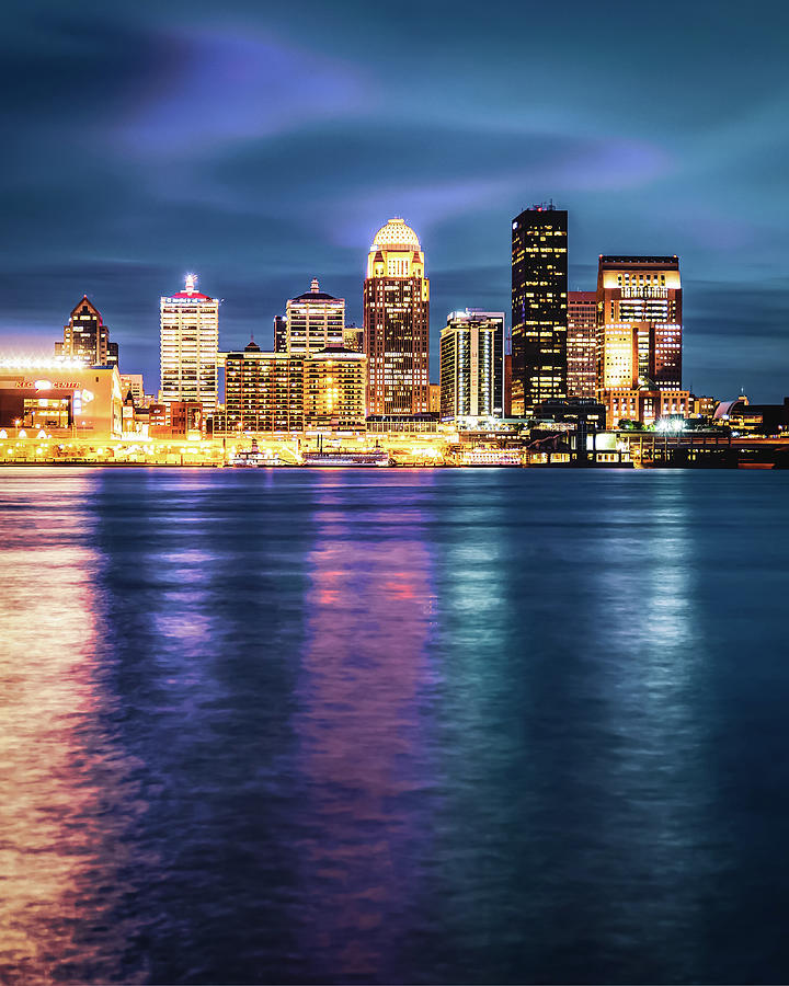 Downtown Louisville City Skyline Along The Riverfront Photograph by Gregory Ballos