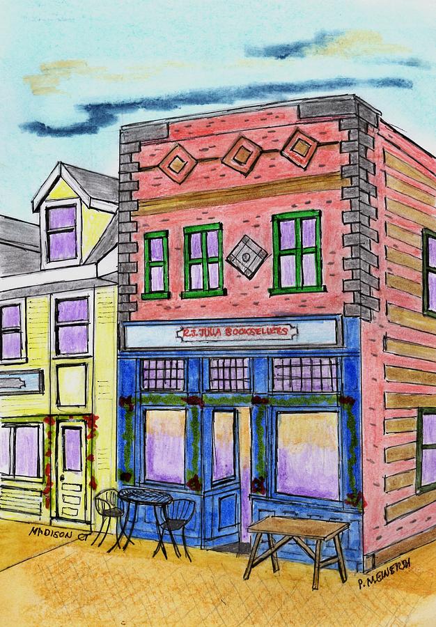 Downtown Madison CT Drawing by Paul Meinerth