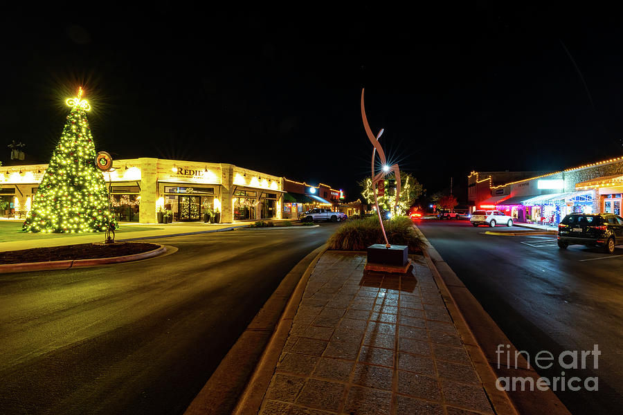 Downtown Marble Falls Christmas Photograph by Bee Creek Photography