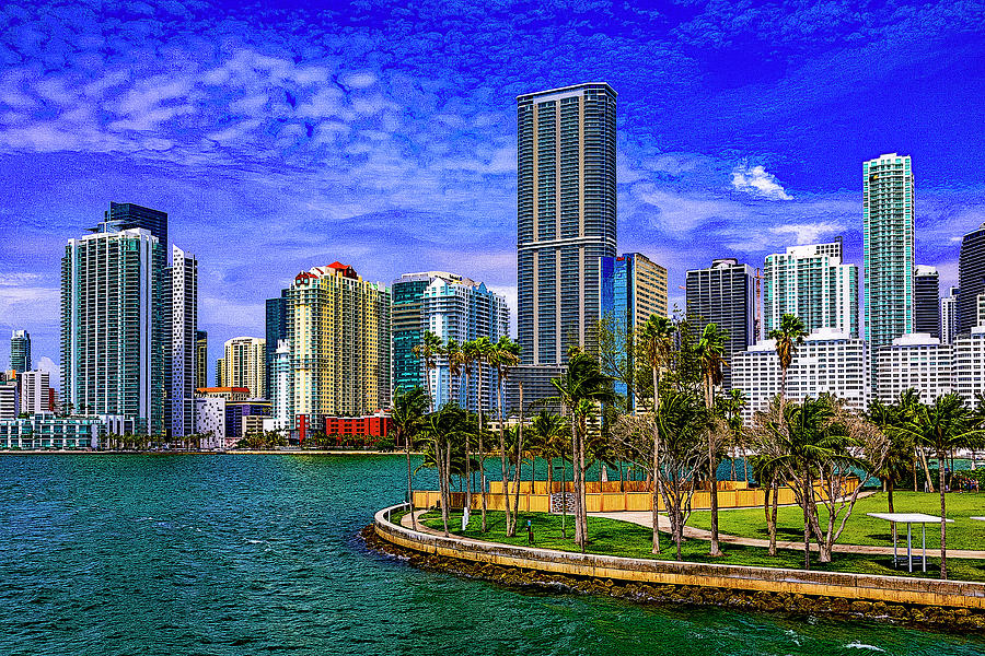 Downtown Miami Digital Art by SnapHappy Photos