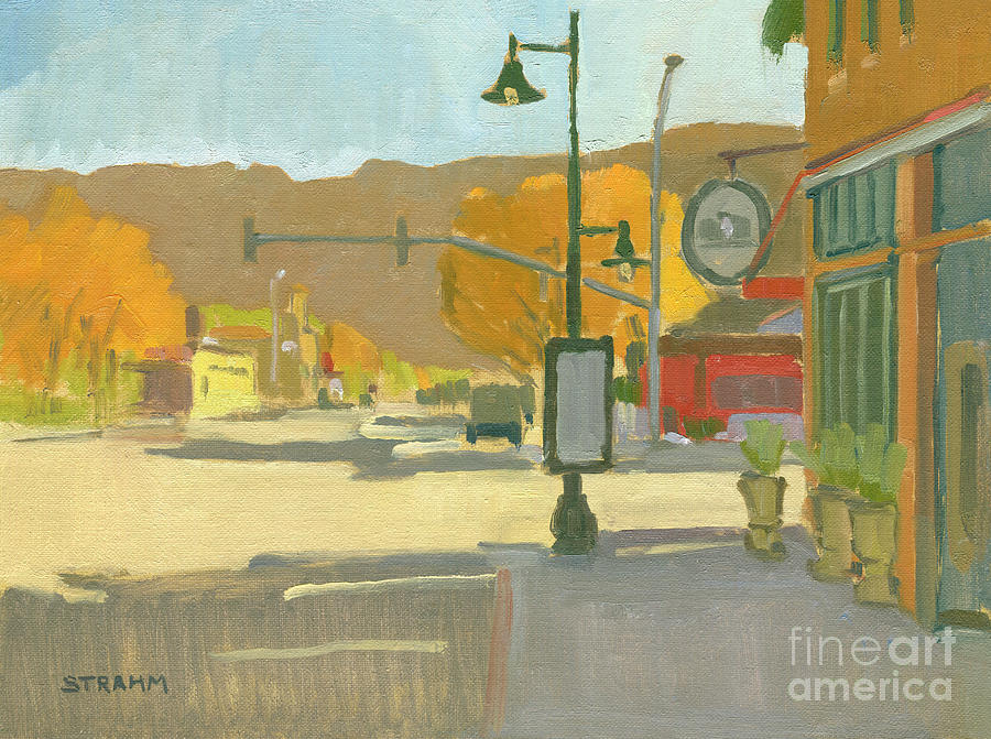 Downtown Moab, Utah Painting by Paul Strahm