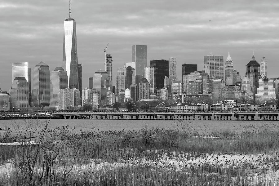 Downtown New York City from Liberty state park NJ Photograph by Habib Ayat
