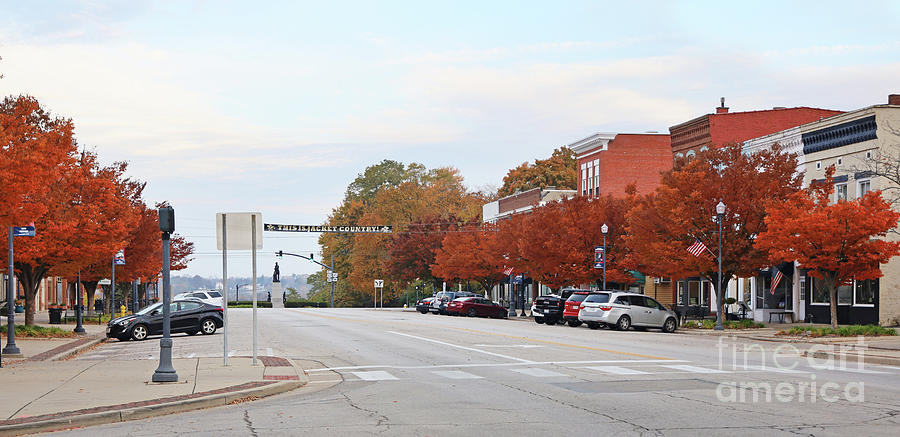 Downtown Perrysburg Fall Color 2632 Photograph by Jack Schultz