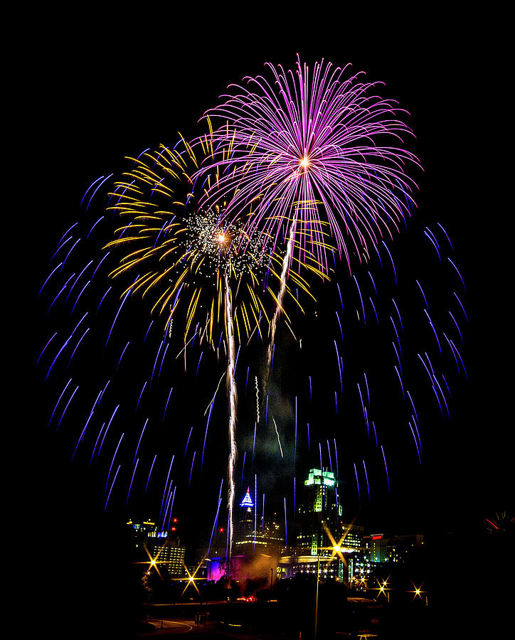 Downtown Raleigh Fireworks Photograph by Jonah Kuttner Pixels