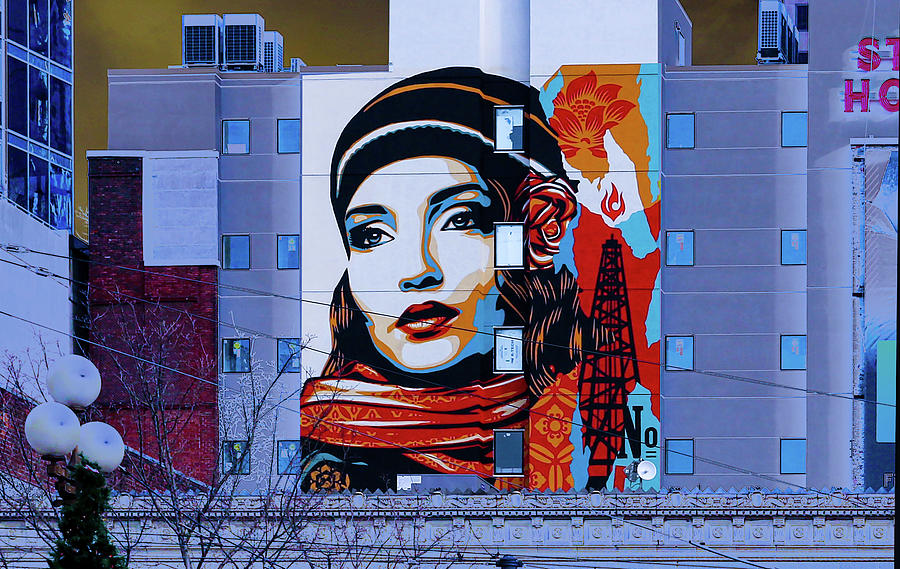 Downtown Seattle Mural Photograph