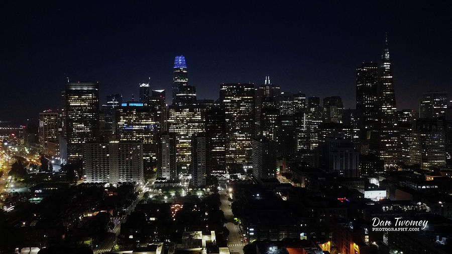 Downtown SF at night Photograph by Dan Twomey