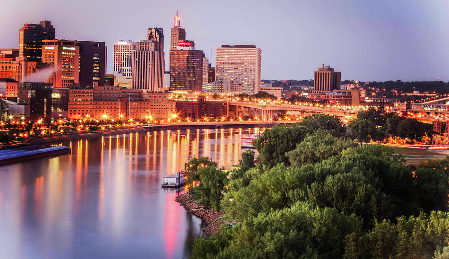 Downtown St. Paul Sunset Photograph by Nicole Engstrom