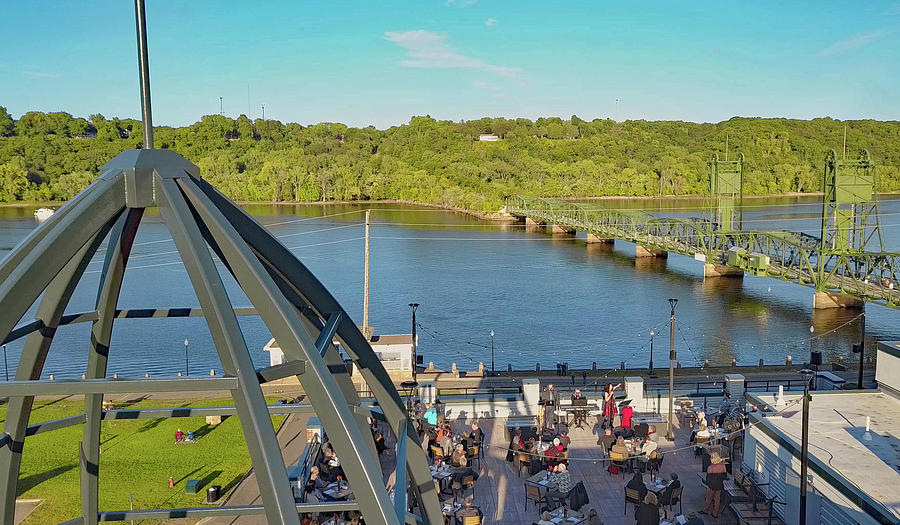 Downtown Stillwater Minnesota Rooftop Dining St Croix River Photograph by Greg Schulz Pictures Over Stillwater