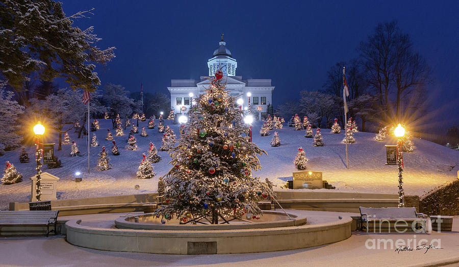 Downtown Sylva Courthouse Christmas 2020 - #1 Photograph by Matthew Turlington