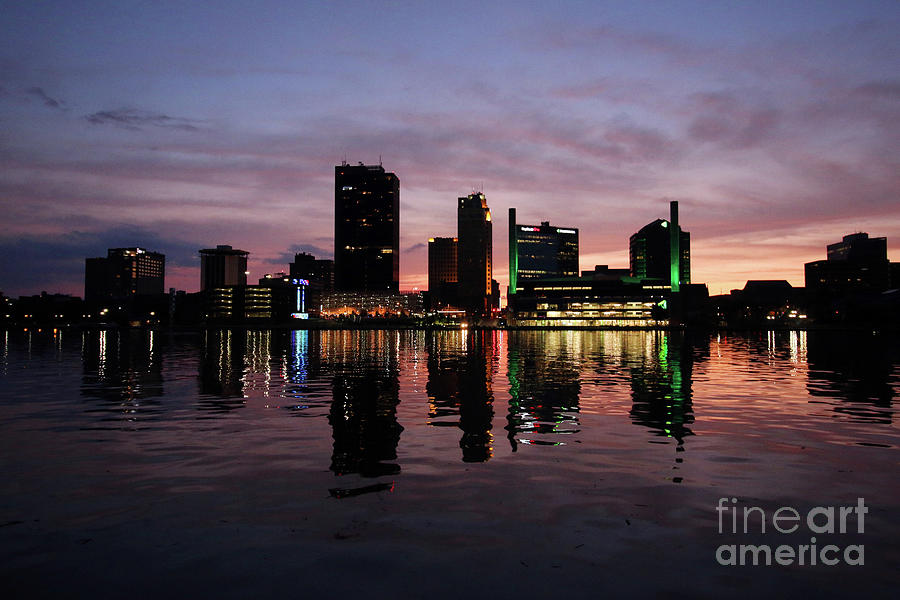 Downtown Toledo at Sunset 7361 Photograph by Jack Schultz