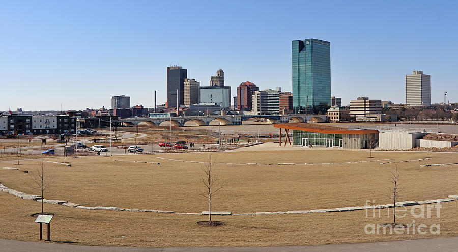 Downtown Toledo from Glass City Metropark  0074 Photograph by Jack Schultz