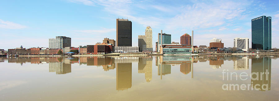 Downtown Toledo Panorama March 2022  6191 6192 Photograph by Jack Schultz