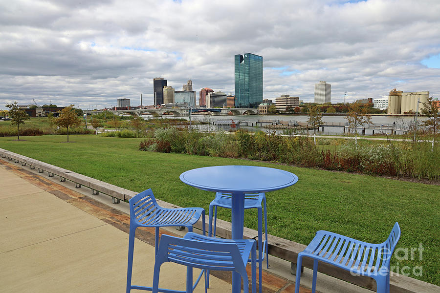 Downtown Toledo Viewed From Glass City Metropark 6579 Photograph by Jack Schultz