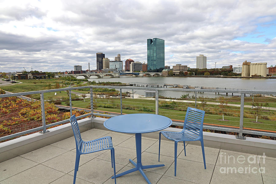 Downtown Toledo Viewed From Glass City Metropark 6580 Photograph by Jack Schultz