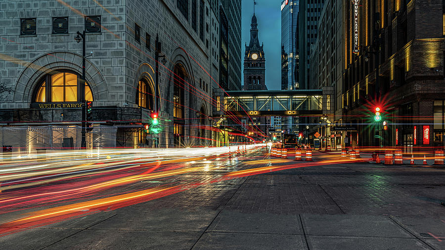 Downtown Traffic Photograph by Randy Scherkenbach