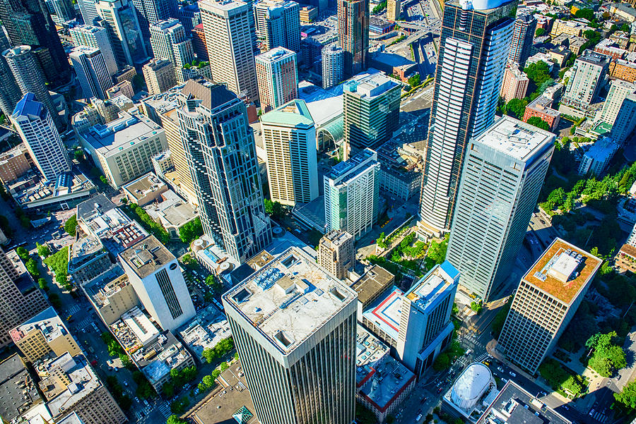 Downtown Urban Aerial Photograph by Art Wager