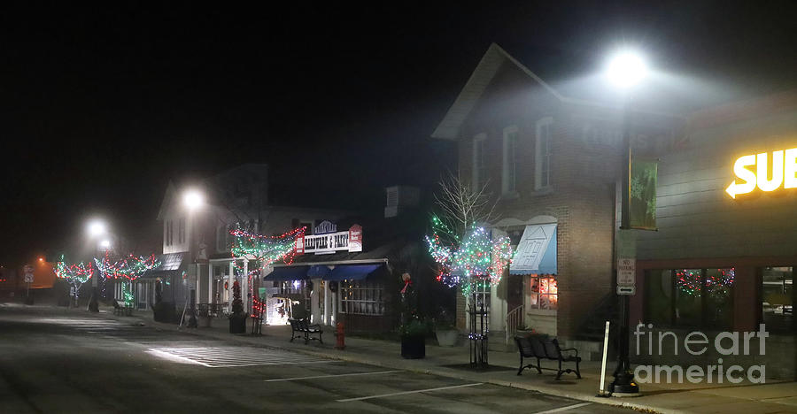 Downtown Waterville on Foggy Morning 2890 Photograph by Jack Schultz
