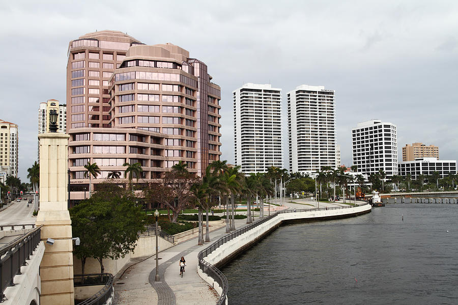 Downtown West Palm Beach along Intracoastal waterfront Photograph by NoDerog