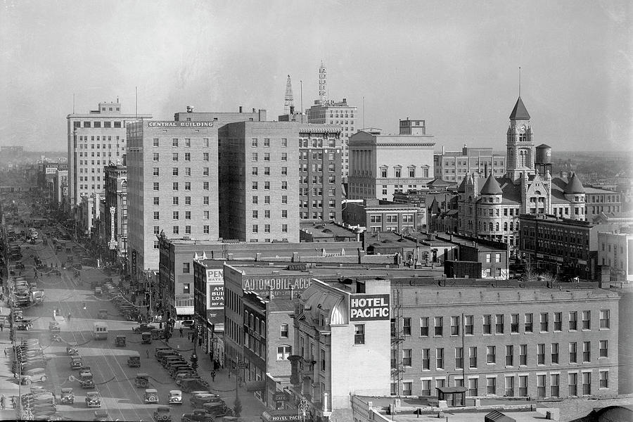 Downtown Wichita 1920s Photograph by Brian Duram