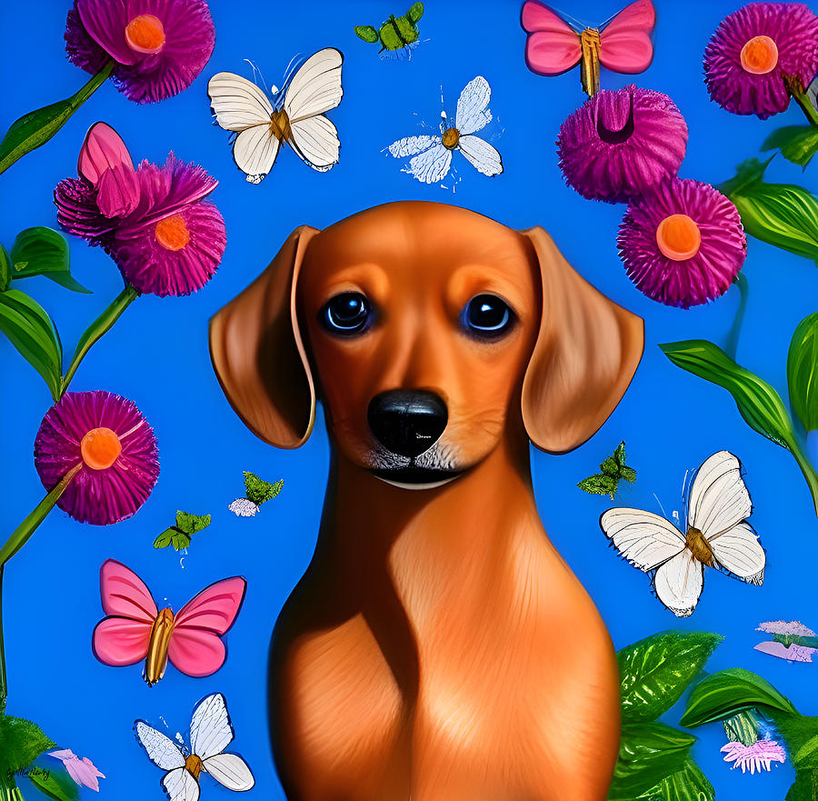 Doxie for Sherry Digital Art by Cindys Creative Corner