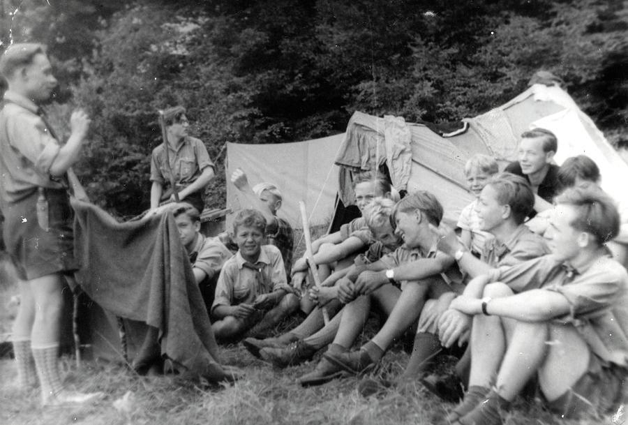 Dpsg Scouts Practice Rhetoric Harz Hike 1955 Painting