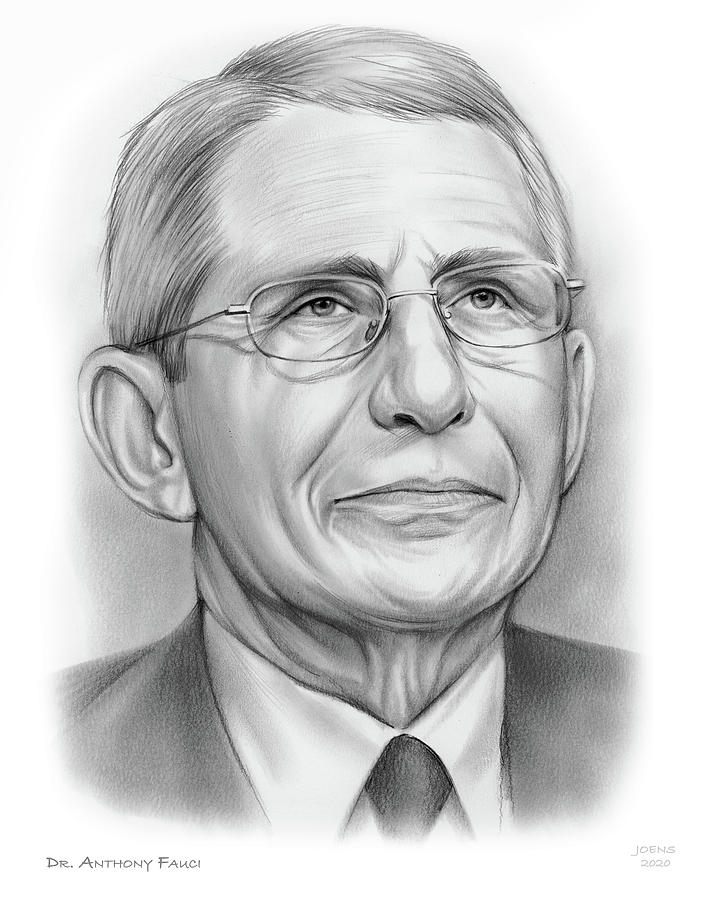 Dr Anthony Fauci Drawing by Greg Joens