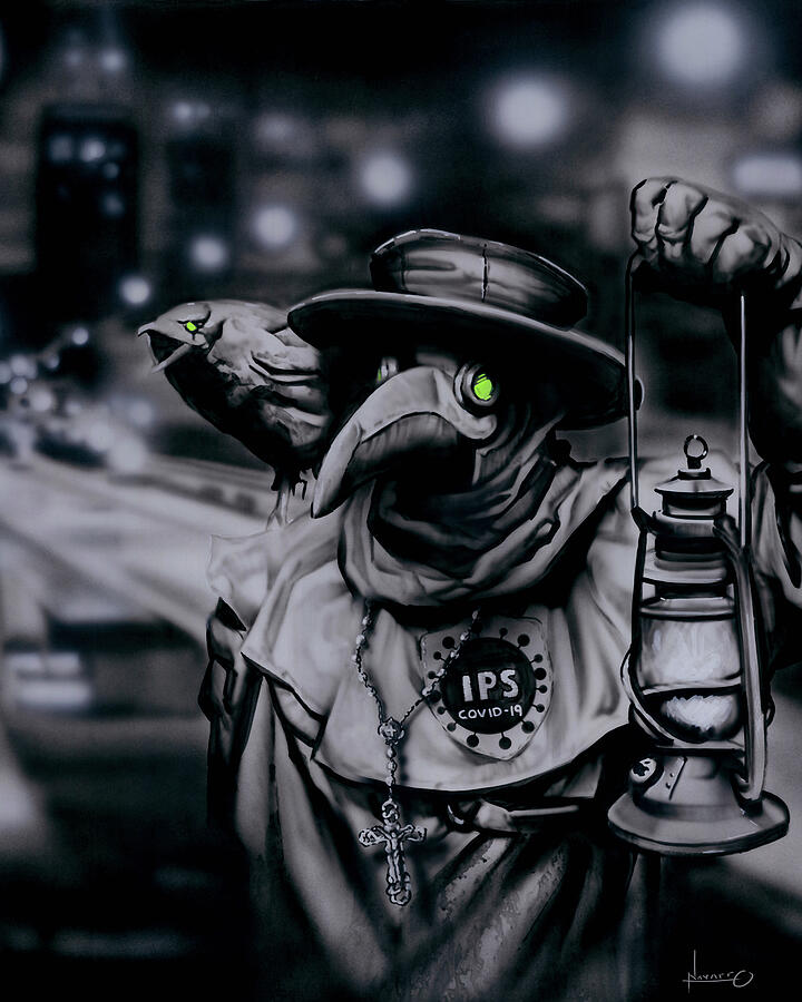 Covid19 Painting - Dr. Corona by Luis Navarro Covid19 Painting - Dr. Corona by Luis Navarro